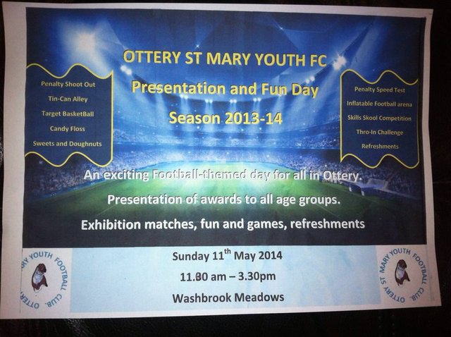 Presentation Day and Fun Day at Ottery FC - 11th May 2014 image