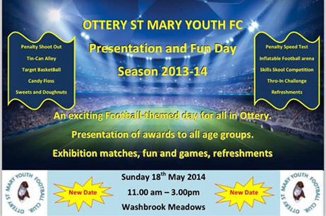 Presentation Day and Fun Day at Ottery FC - New date 18th May 2014 image