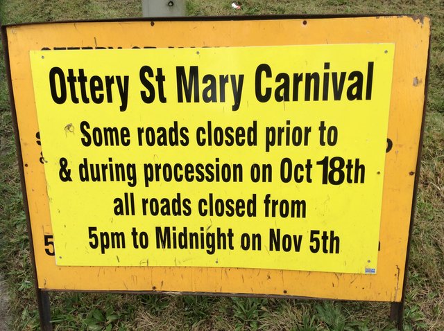 Reminder to everyone Ottery Carnival tonight! image