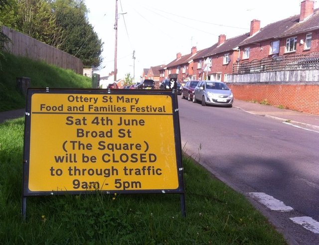 Reminder of road closure in Ottery today image