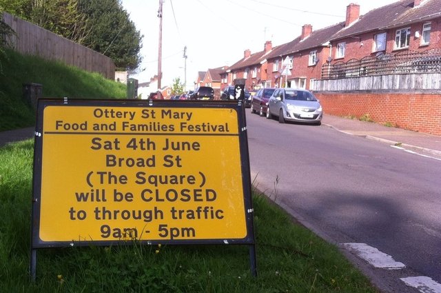 Reminder of road closure in Ottery today image