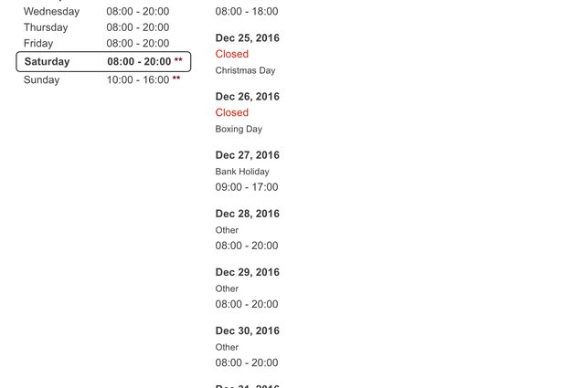 Sainsburys Festive Season opening times image