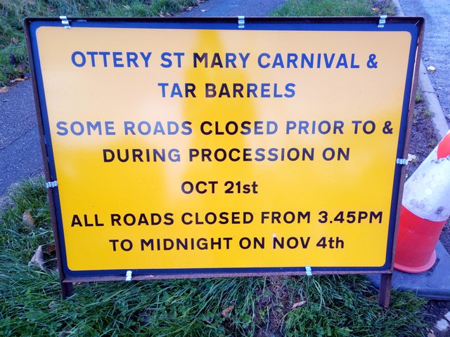 Ottery St Mary carnival on tonight! 21/10/17 image