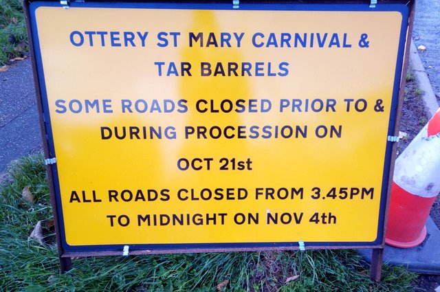 Ottery St Mary carnival on tonight! 21/10/17 image