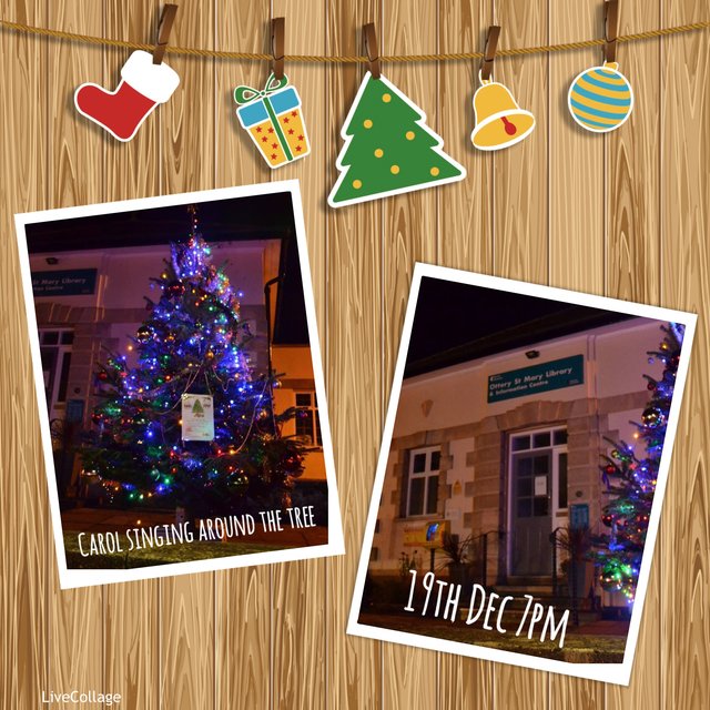 Carols around Ottery St Mary Christmas tree image