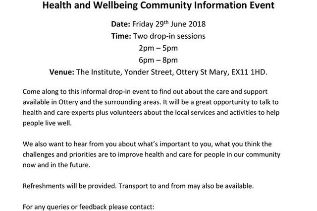Ottery Health Matters - Have your say image