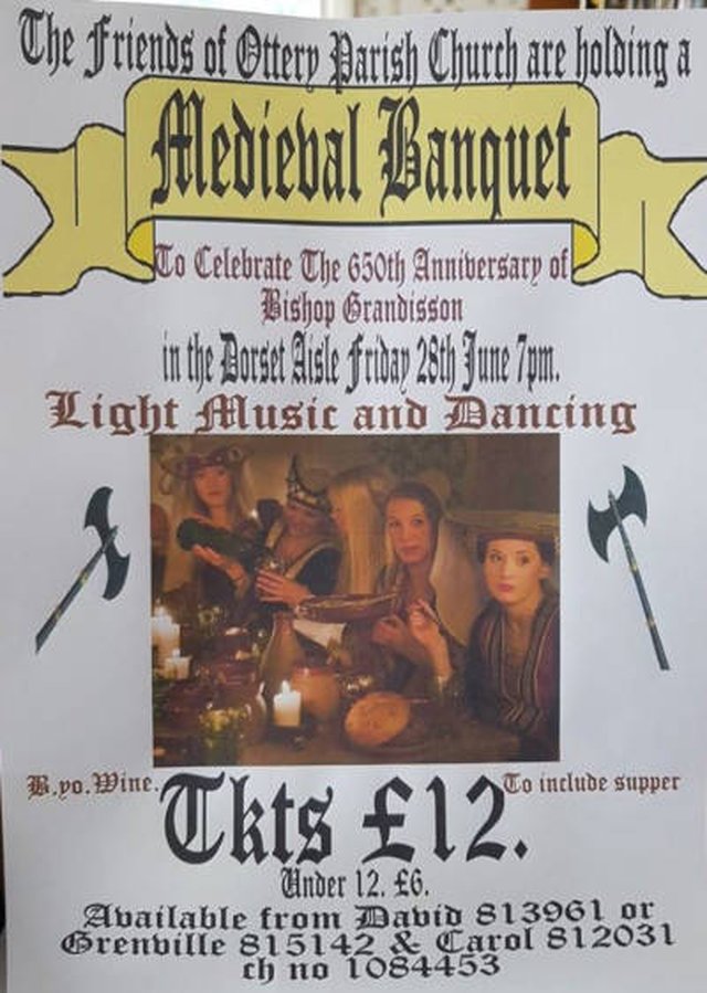 Medieval Banquet at Ottery St Mary Parish Church - 28 June 2019 image