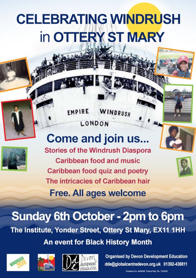 Windrush celebration in Ottery St Mary - 6 Oct image
