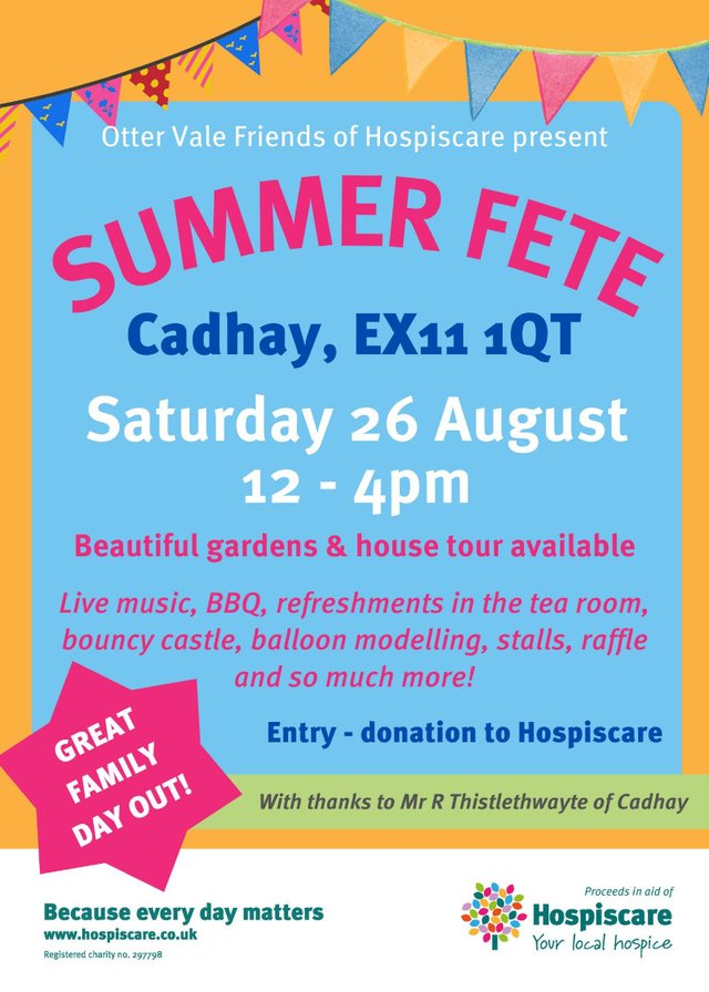 Cadhay Summer Fete - 26 August 2023 image